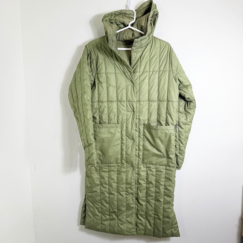 Backcountry Oakbury Quilted Parka Puffer Coat Womens Small Green Long Hooded